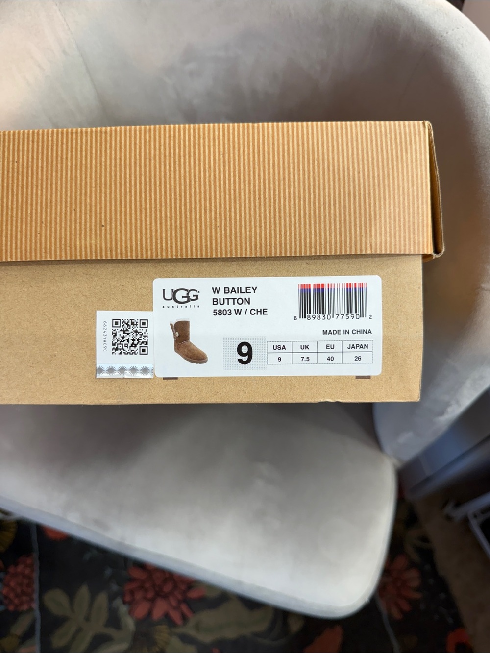 UGG W Bailey Button Boots - Chestnut Suede